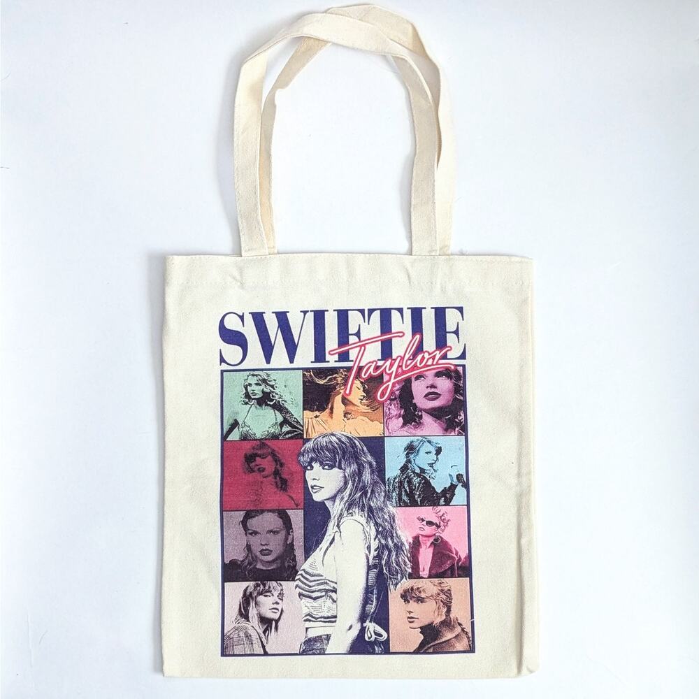 NWOT Taylor Swift Eras Tote Bag Canvas Graphic Swiftie Fans Music Lovers Gifts